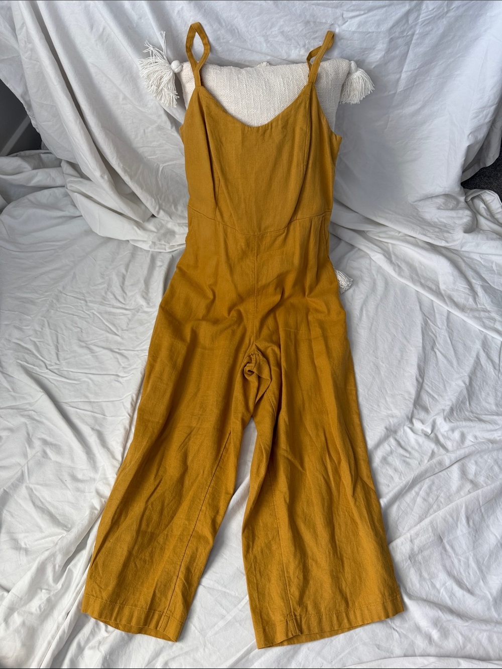 Old Navy Mustard Wide-Leg Strappy Jumpsuit